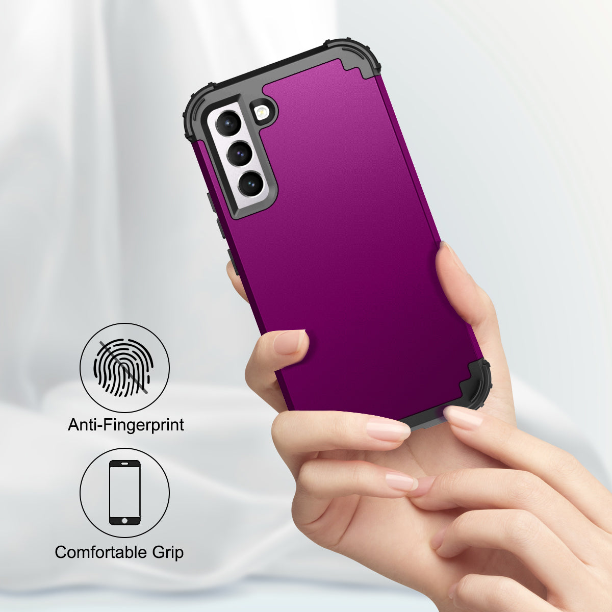 For Samsung Galaxy S23 Drop Protection 3-In-1 Phone Shell PC Silicone Phone Case Shockproof Mobile Phone Cover For Samsung Galaxy S23 Drop Protection 3-In-1 Phone Shell PC Silicone Phone Case Shockproof Mobile Phone Cover
